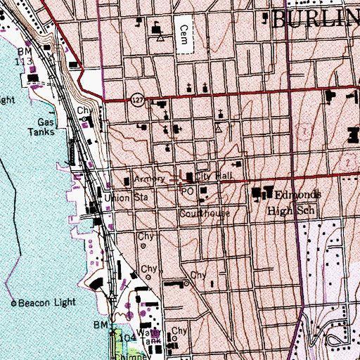 Topographic Map of City Hall Park, VT