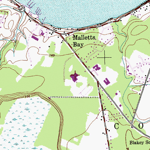 Topographic Map of Colchester High School, VT