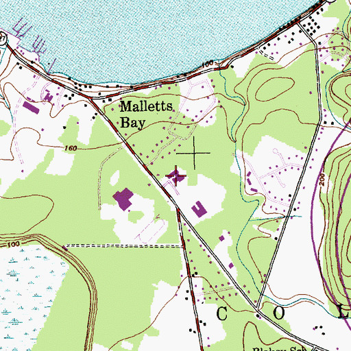 Topographic Map of Colchester Middle School, VT