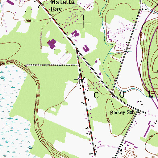 Topographic Map of Colchester Post Office, VT