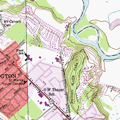 Topographic Map of Charles P Smith Elementary School, VT