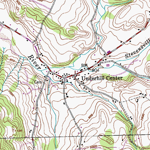 Topographic Map of Delaporte Memorial Library, VT