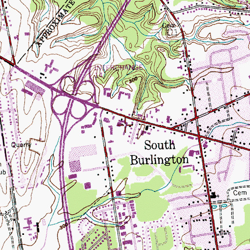 Topographic Map of Dorset Square Mall Shopping Center, VT