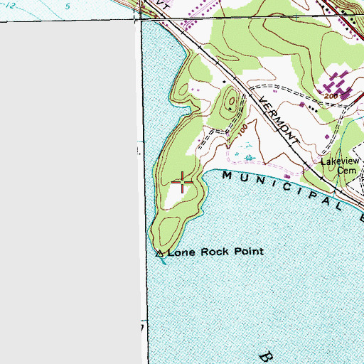 Topographic Map of Episcopal Diocese Cemetery, VT