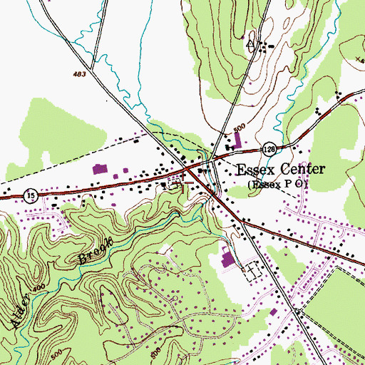 Topographic Map of Essex Junction Village Cemetery, VT