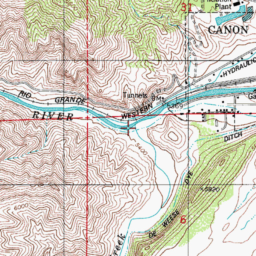 Topographic Map of Temple Canyon, CO