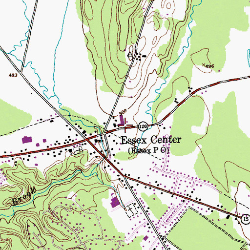 Topographic Map of Essex Elementary School, VT