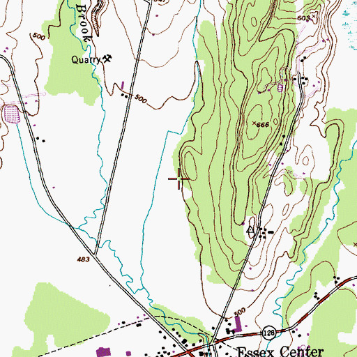 Topographic Map of Essex Free Library, VT