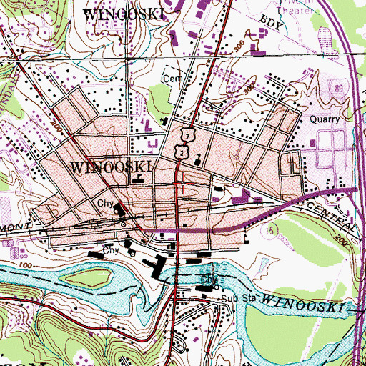 Topographic Map of Faith Baptist Church, VT
