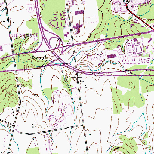 Topographic Map of Faith United Methodist Church, VT