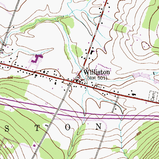 Topographic Map of Federated Church, VT