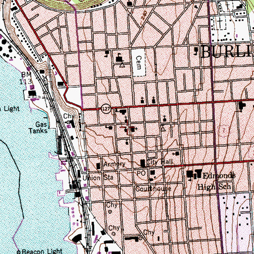 Topographic Map of First Baptist Church, VT