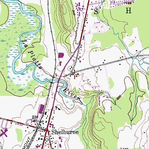 Topographic Map of First Baptist Church of Shelburne, VT