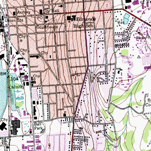 Topographic Map of First Church of Christ Scientist, VT