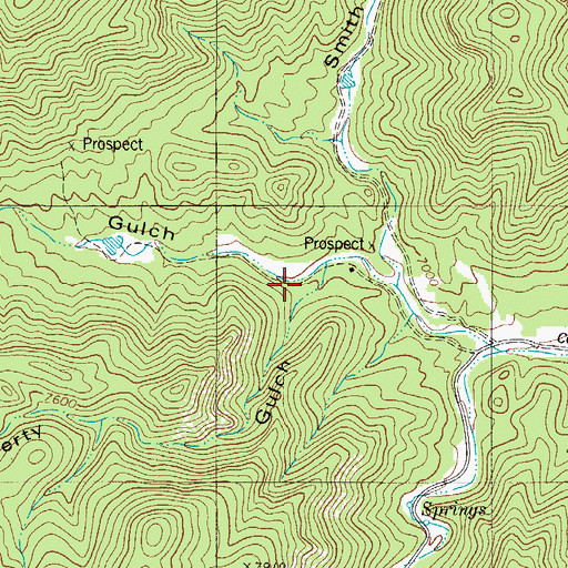 Topographic Map of Poverty Gulch, CO