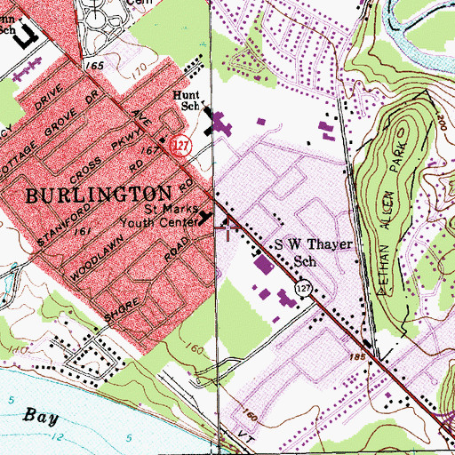 Topographic Map of Franciscan Sisters of Atonement Church, VT