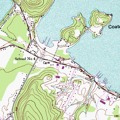 Topographic Map of Harbor View Plaza Shopping Center, VT