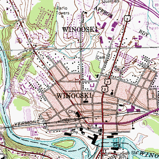 Topographic Map of Hearts of Fire Ministries, VT