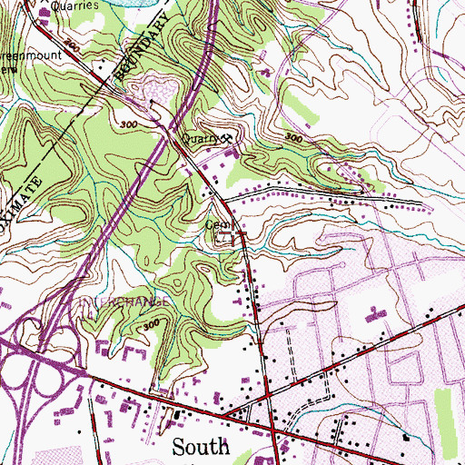 Topographic Map of Hebrew Holy Society Cemetery, VT