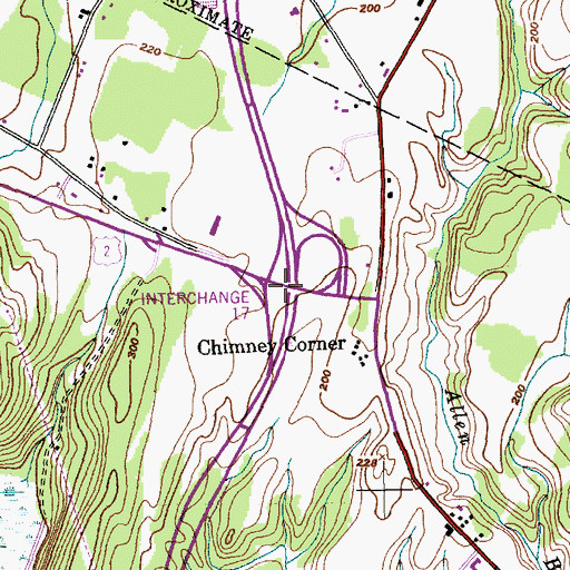 Topographic Map of Interchange 17, VT