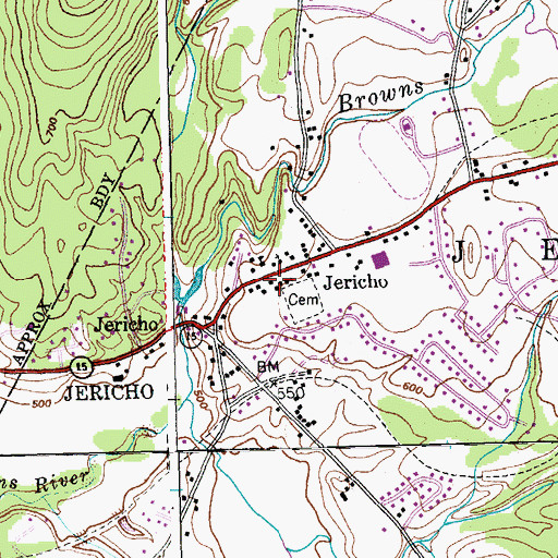 Topographic Map of Jericho Congregational Church, VT