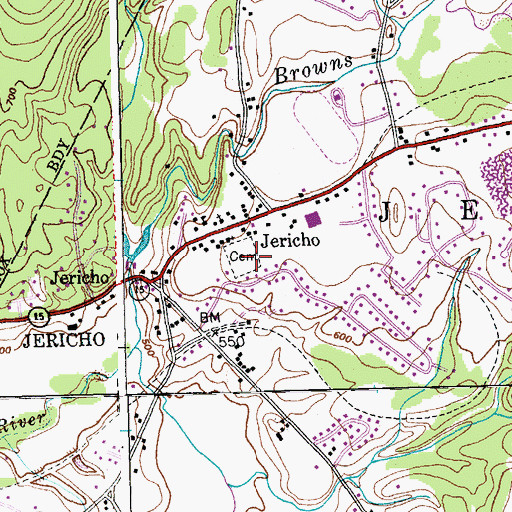 Topographic Map of Pleasant View Cemetery, VT