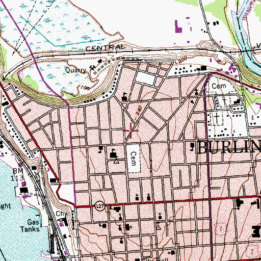 Topographic Map of Jubilee Foursquare Gospel Church, VT