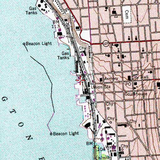 Topographic Map of Lake Champlain Basin Science Center, VT