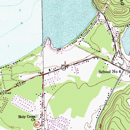 Topographic Map of Malletts Bay Congregational Church, VT