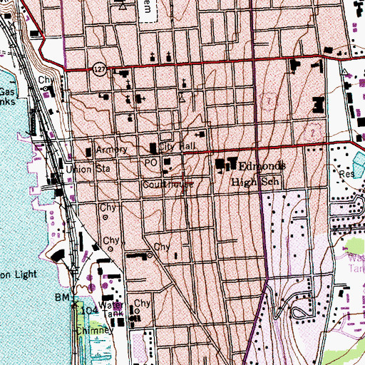 Topographic Map of Masonic Temple, VT