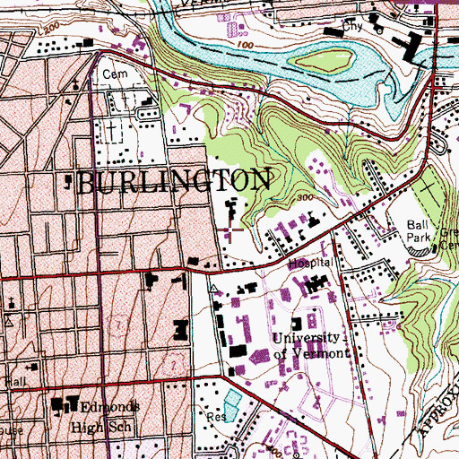 Topographic Map of Mater Christi School, VT