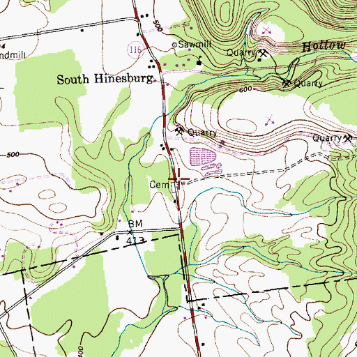 Topographic Map of McDonough Cemetery, VT