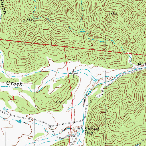 Topographic Map of Sandy Creek, CO