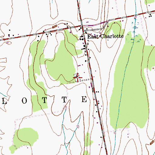 Topographic Map of Morningside Baptist Church Cemetery, VT