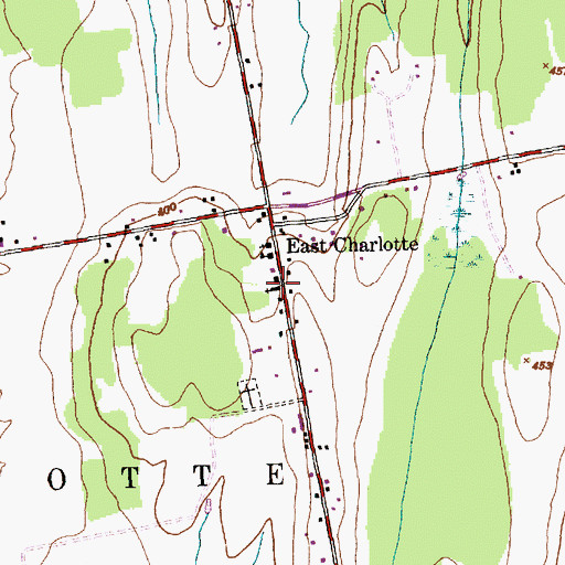 Topographic Map of Mount Carmel Catholic Church, VT