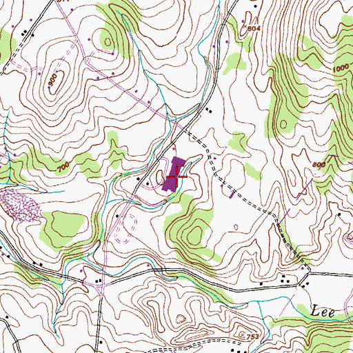 Topographic Map of Mount Mansfield Union High School, VT