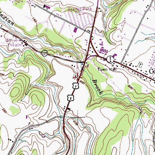 Topographic Map of Munson Cemetery, VT