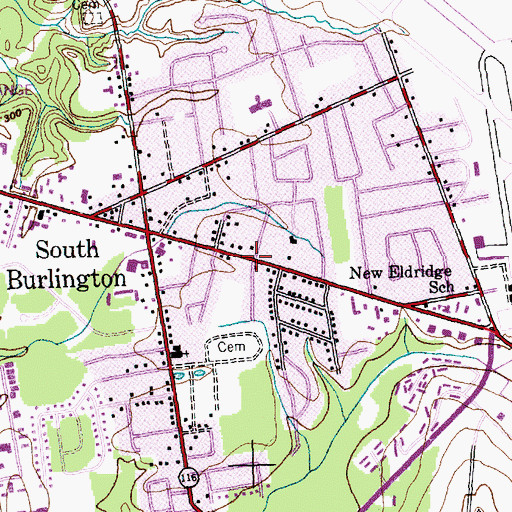 Topographic Map of New Covenant Baptist Church, VT