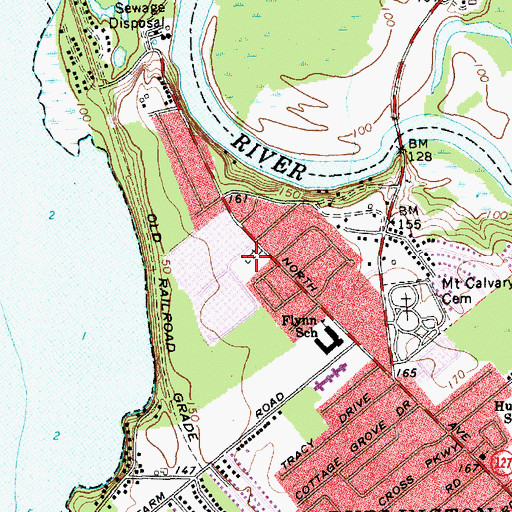 Topographic Map of Ohavi Zedek Cemetery, VT