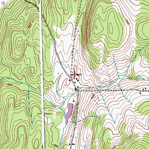 Topographic Map of Osgood Hill Cemetery, VT