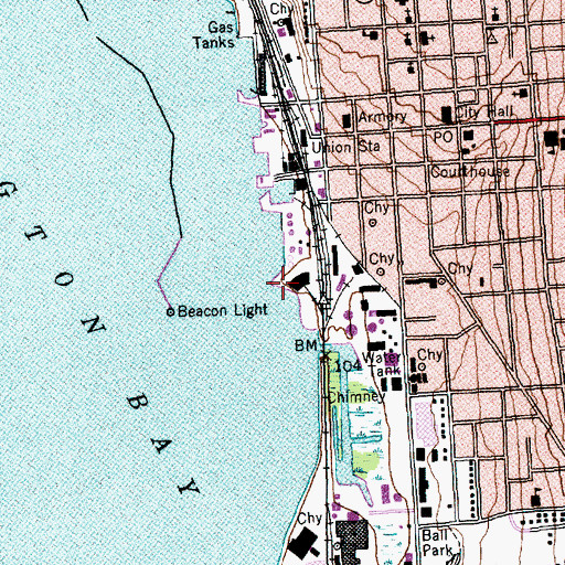 Topographic Map of Perkins Pier, VT