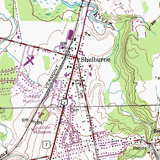 Topographic Map of Pierson Free Library, VT