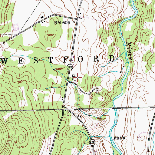 Topographic Map of Pleasant View Cemetery, VT