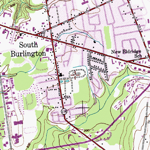 Topographic Map of Resurrection Park Cemetery, VT