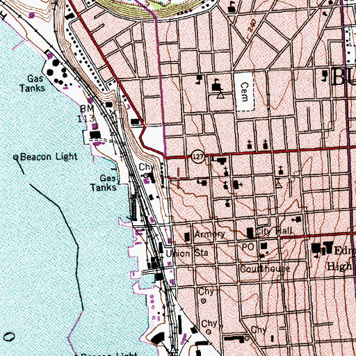 Topographic Map of Saint Pauls Cathedral Episcopal Church, VT