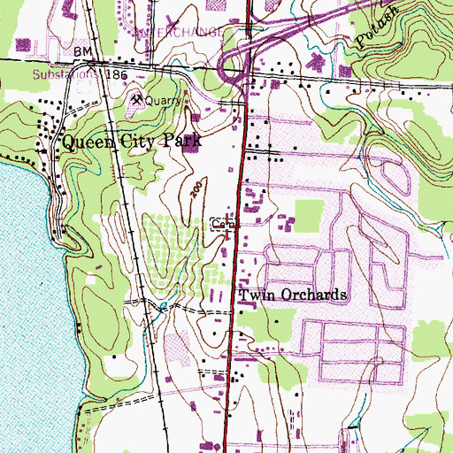 Topographic Map of Shelburne Road Cemetery, VT