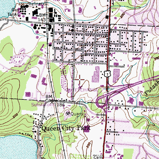 Topographic Map of South Burlington Community Library, VT