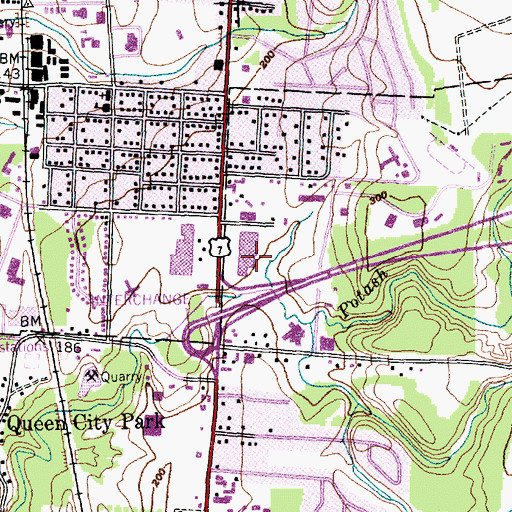 Topographic Map of South Burlington Factory Outlet Center Shopping Center, VT
