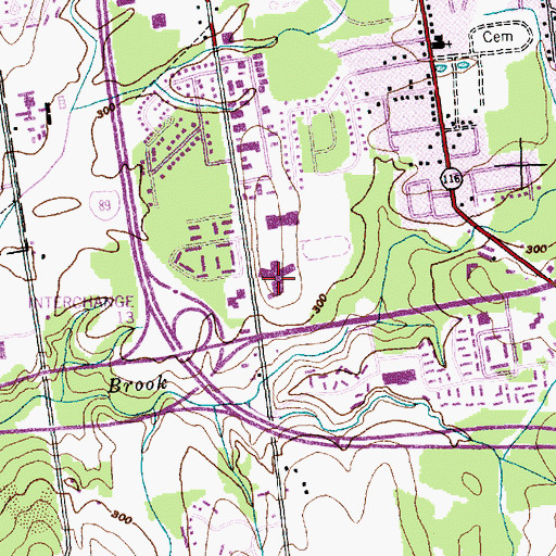 Topographic Map of South Burlington High School, VT