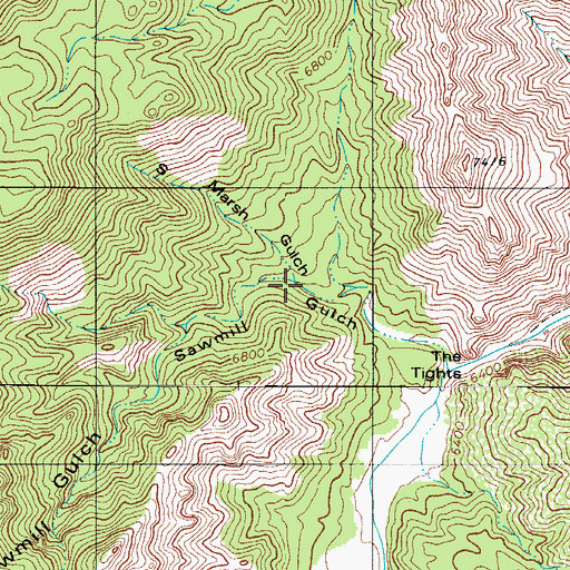 Topographic Map of South Marsh Gulch, CO